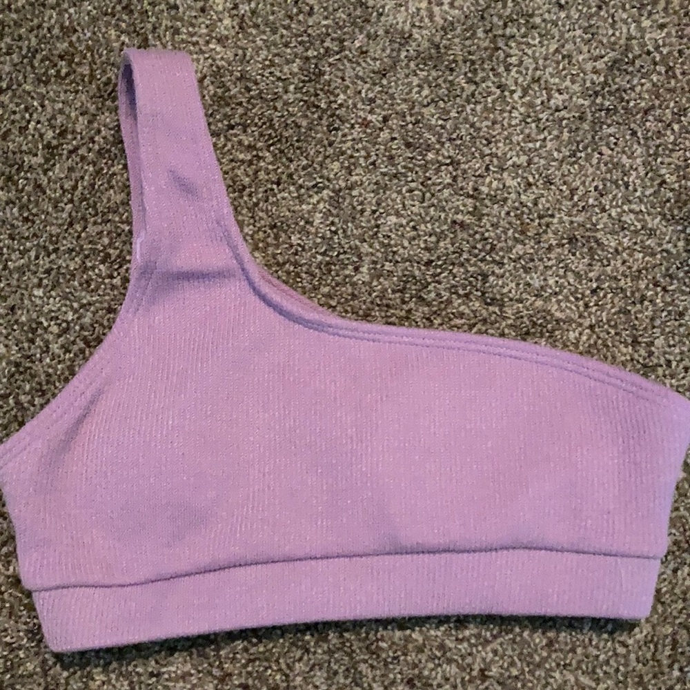 Swimsuit top off the shoulder